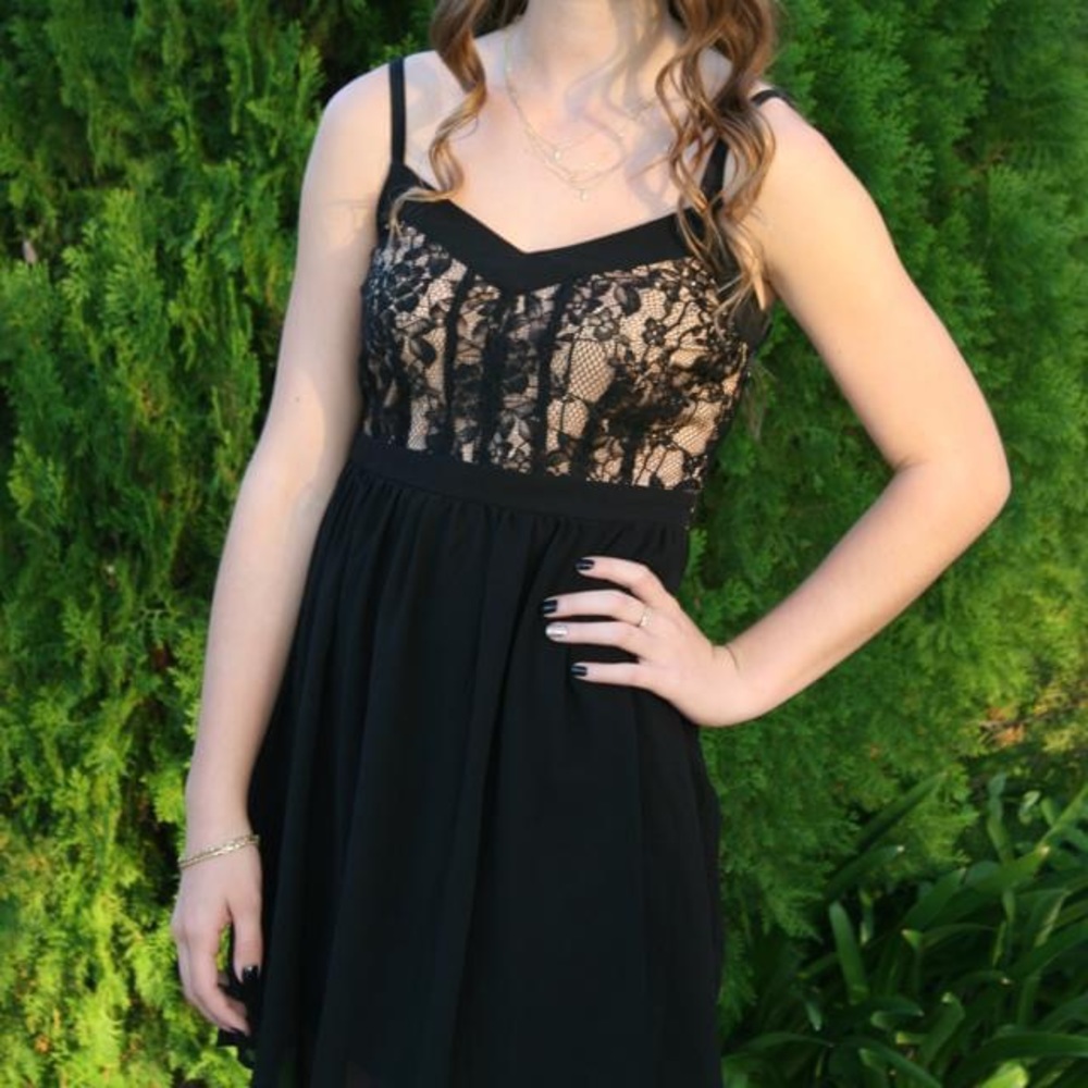 Black Lace Mini Dress